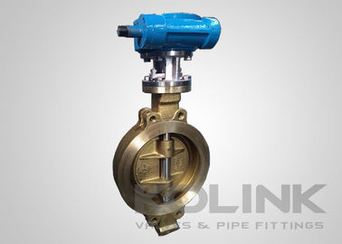 Üçlü Offset Bronz C95500 Kelebek Valfı Çift Eksantrik Wafer Flanged