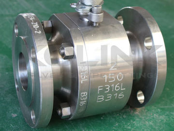 Kalın çelik 2-pc Top Valf Sınıf 150-1500 Yüzen Top Flanged