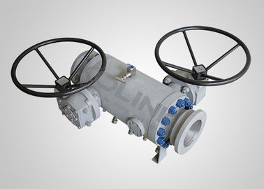 API 6D DBB Top Valfi Çift Blok &amp; Kanama, Balonlu Sıkı Dükkanlı, Flanged