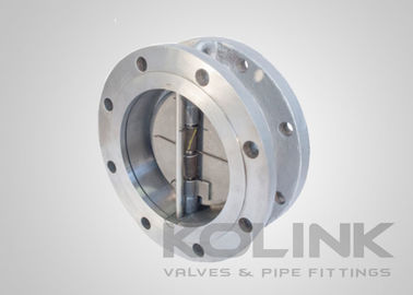 Flanged Double-Door Wafer Check Valve Paslanmaz Çelik Dayanıklı & Metal Oturuş