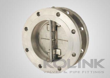 Flanged Double-Door Wafer Check Valve Paslanmaz Çelik Dayanıklı & Metal Oturuş