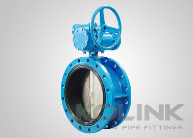 Çifte Flanged Kauçuk Kaplama Kelebek Valf Konsantrik Düktil Demir GGG50