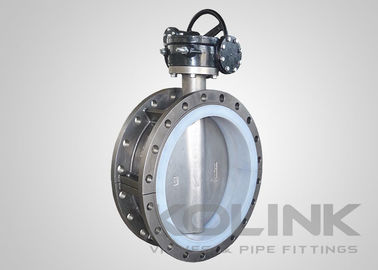 PTFE kaplı kelebek valfi 2-48 inç Class150 Konsantrik Disk