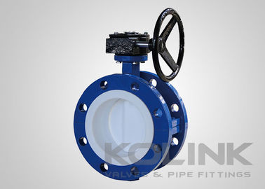PTFE kaplı kelebek valfi 2-48 inç Class150 Konsantrik Disk