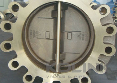Bronz Çift Kapılı Wafer Kontrol Valfi C95800 AB300 Flanged Long Life Span