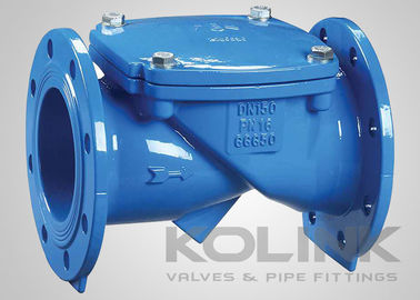 Kauçuk Flapper Swing Check Valve Ductle Iron GGG50 Dönüşsüz Valf