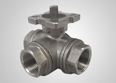 Döküm çelik üç yönlü küre valfi L-port T-port flanşlı DN15-DN200