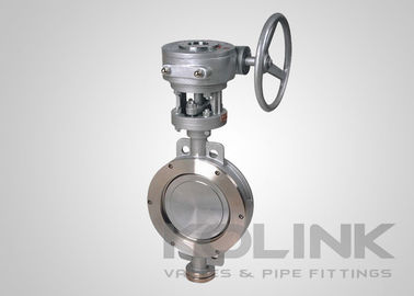U kesimi konsantrik kelebek valfi Flanged Büyük Boyutlu Kauçuk Dökme