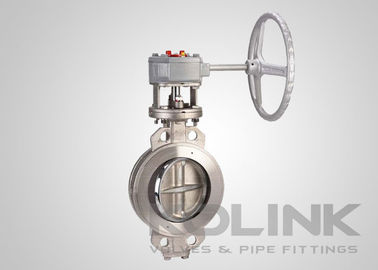 U kesimi konsantrik kelebek valfi Flanged Büyük Boyutlu Kauçuk Dökme